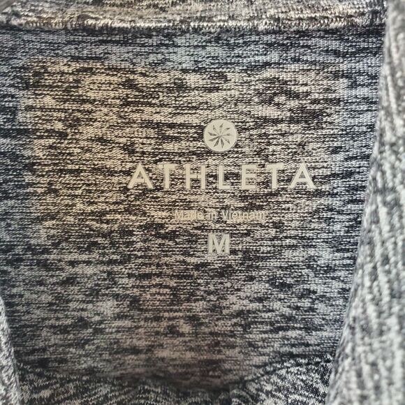 Athleta Sweater Black Colorblock Running Wild Half Zip Workout Athletic Top Sz M - Picture 6 of 11